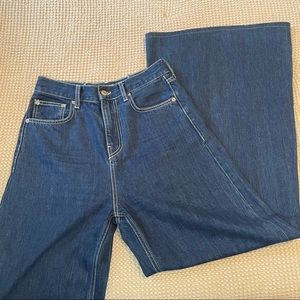 Zara Women High Waisted Wide Leg Jean